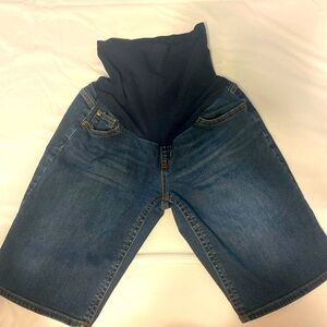 Motherhood Maternity Bermuda Style Maternity Jeans Indigo Blue Brand